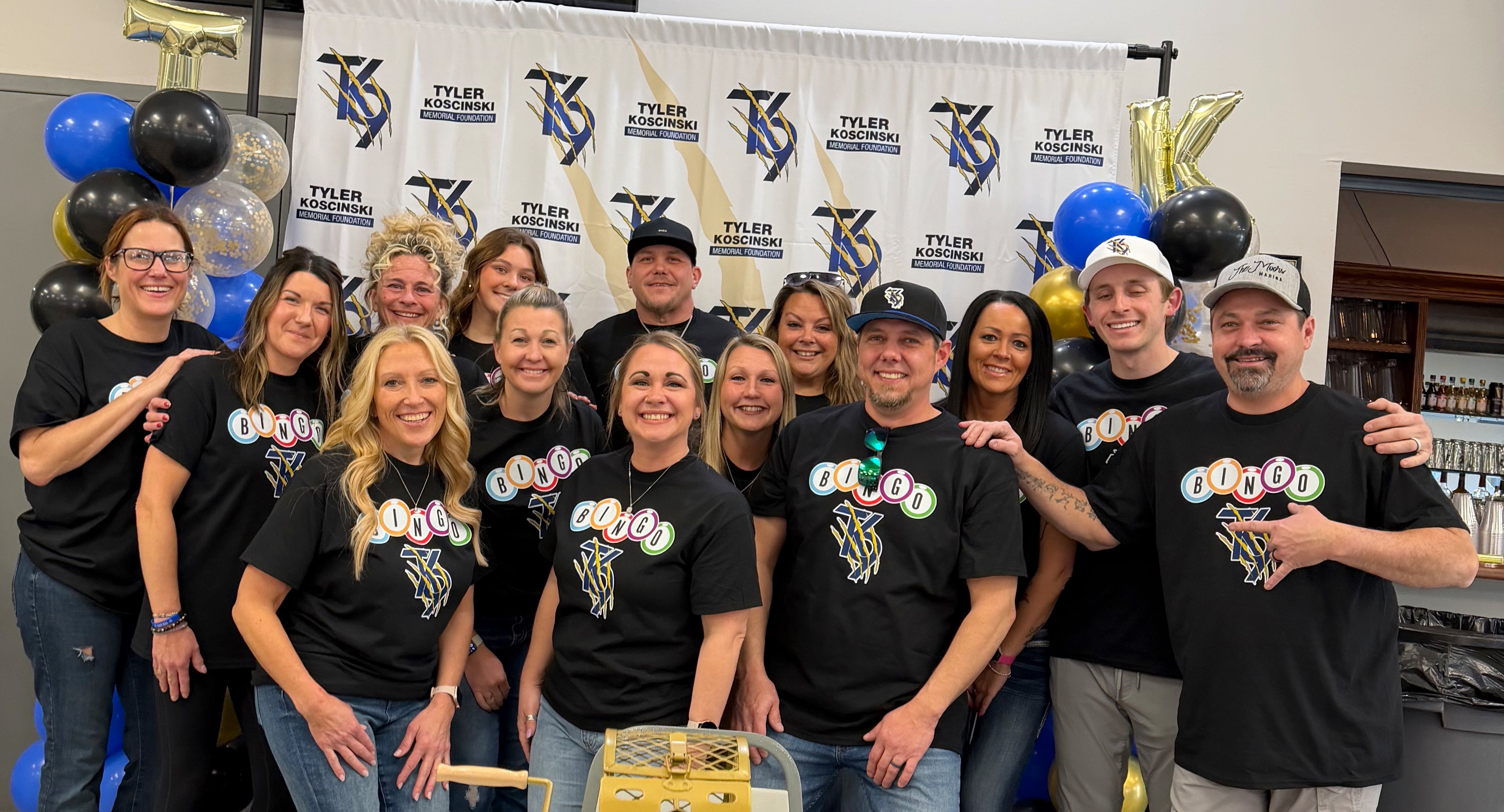 The TK9 Foundation volunteer board at Bingo Night 2026