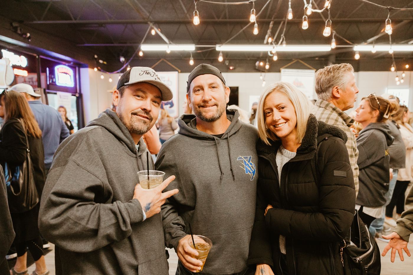 Friends gathered at the benefit