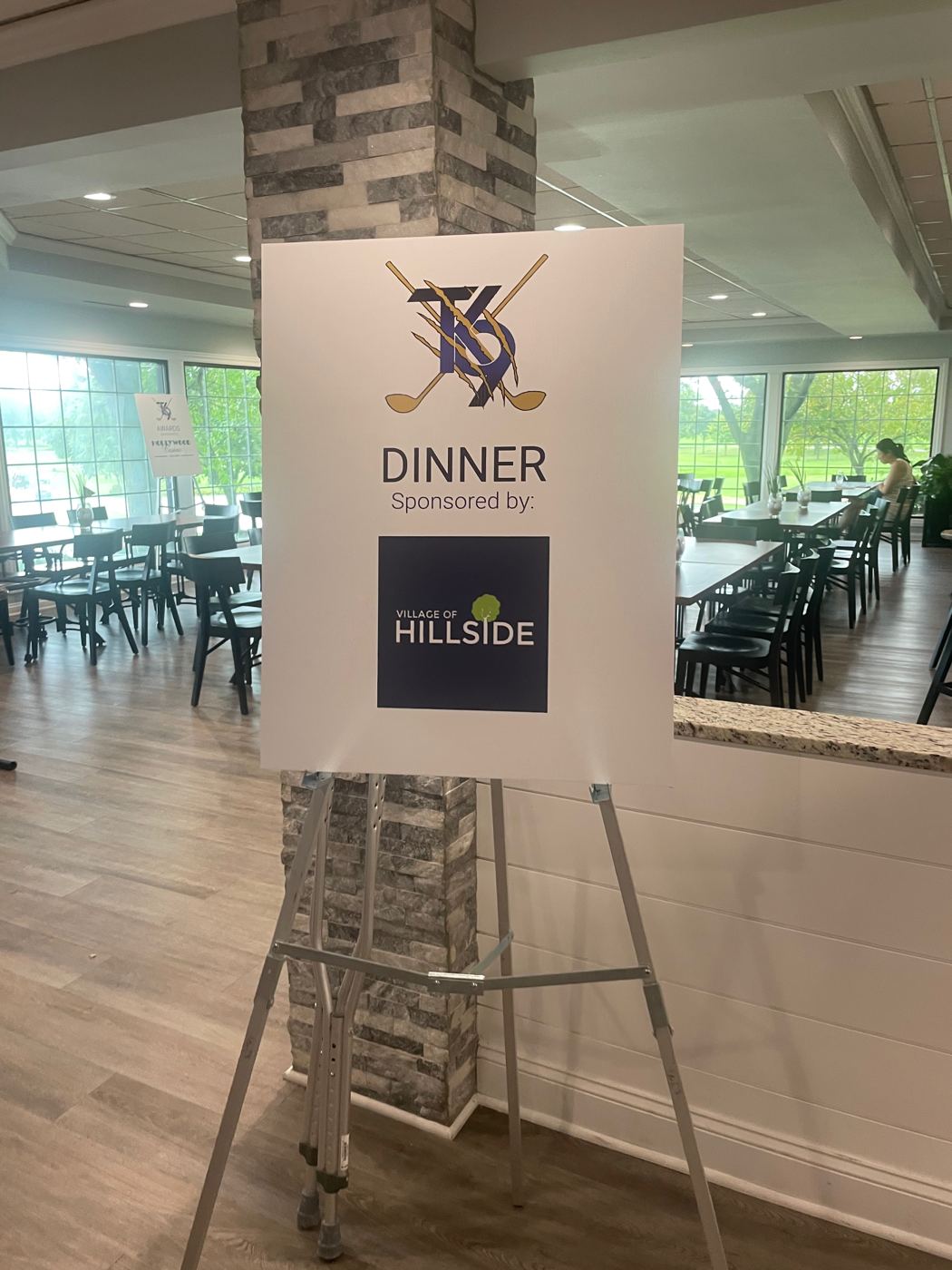Dinner sponsor sign