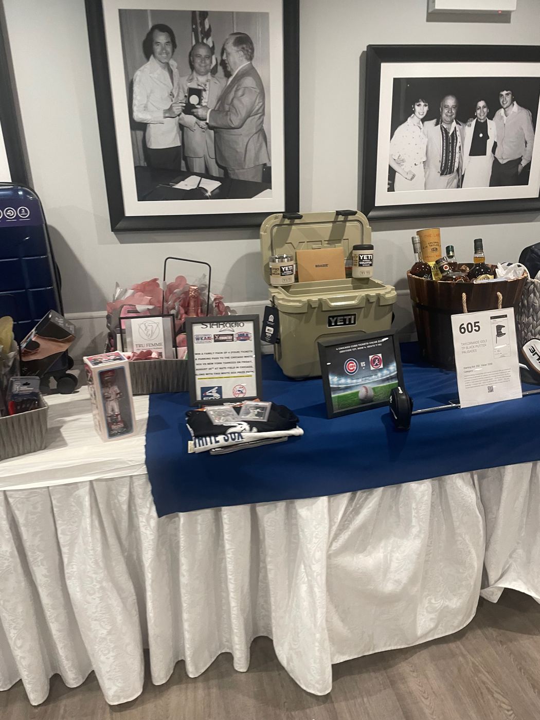 Silent auction table