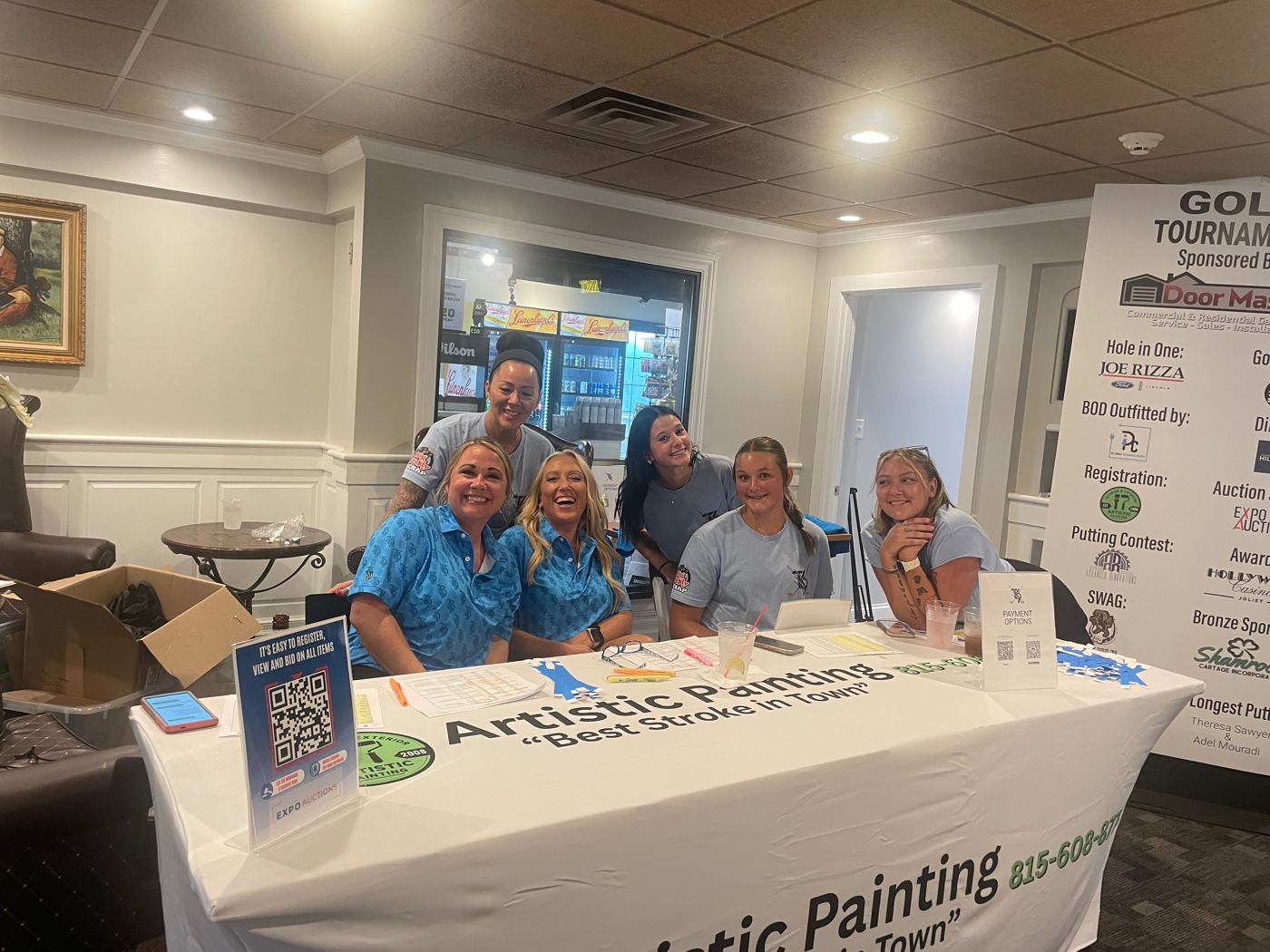 Volunteers at the registration table