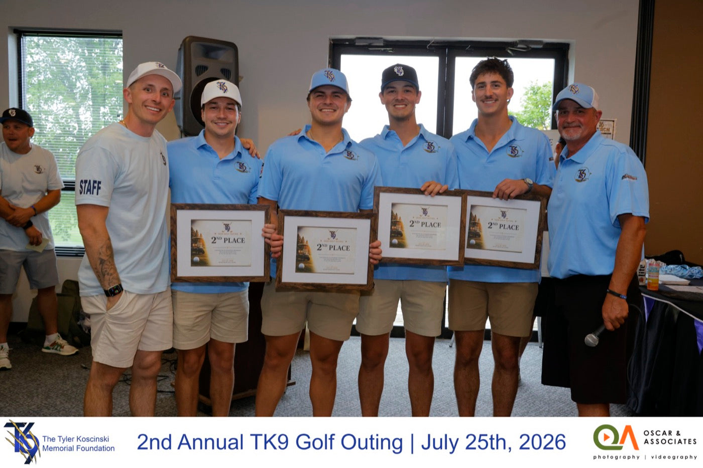 First-place team with their plaques
